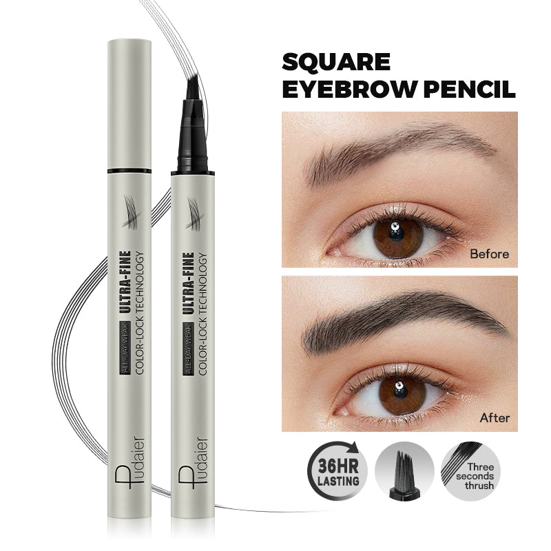 square angled brush tip liquid brow pen